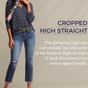 Cabi Cropped High Straight Jeans #5495